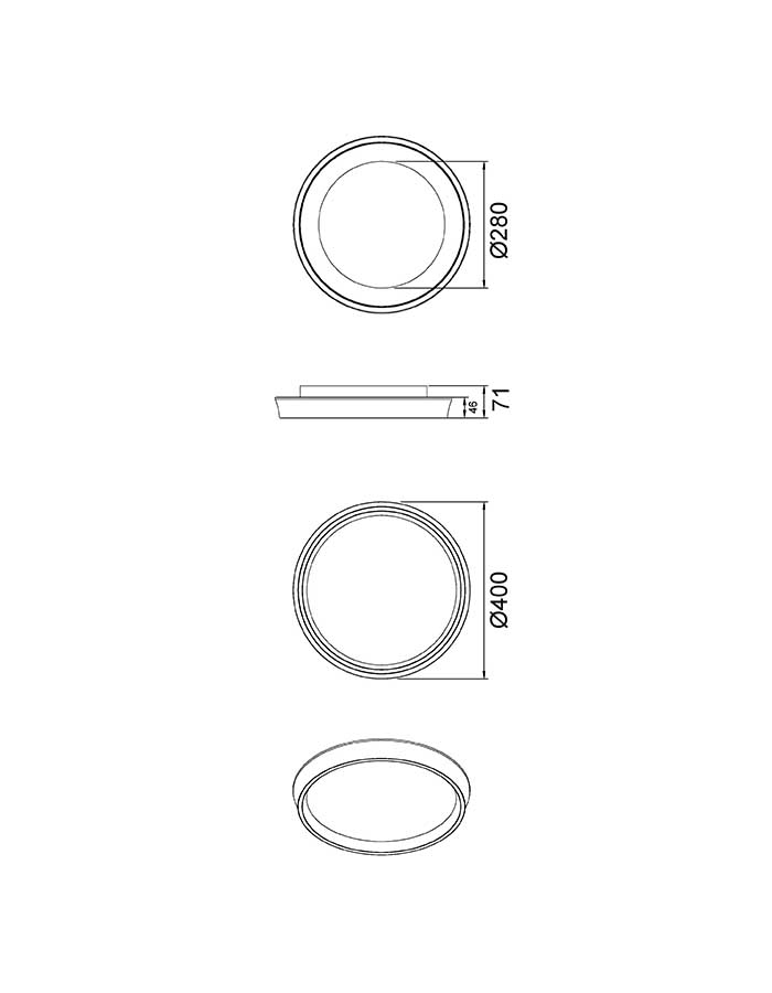 Fabas Luce Varallo Plafoniera Led con Telecomando - CCT - immagine 3